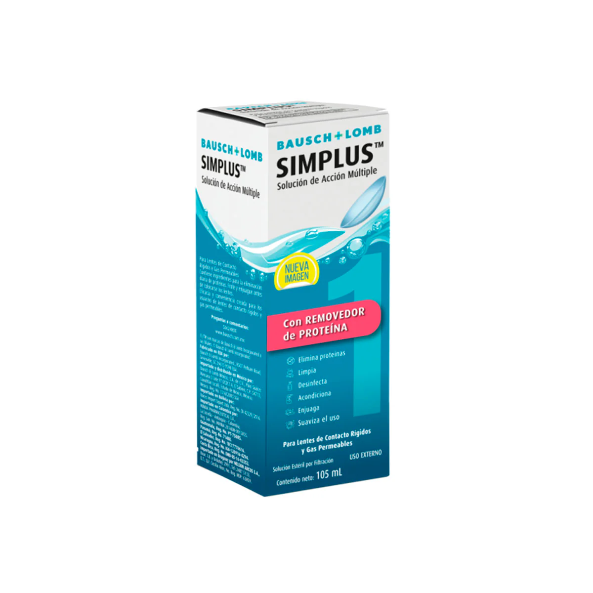 Solución Bausch + Lomb Simplus 105mL